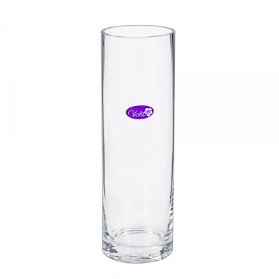 Ваза стеклянная прозрачная 8x25 см 31-108-046 Viola