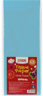 Бумага крафт 50x70 см голубой Maxi