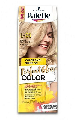 Фарба для волосся Palette Perfect Gloss Color з аргановою олією l-05 сяючий ультраблонд 70 мл