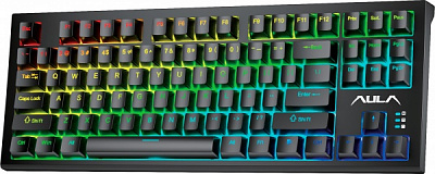 Клавиатура игровая Aula F3032 (6948391201740) Mechanical Black keycaps plus 21 Yellow keys KRGD EN/UA brown 