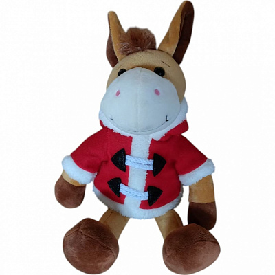 Сувенір новорічний Leo Arts & Crafts коник з шарфиком (LEO25-607B/22CM) 22 см