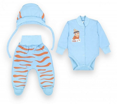 Комплект для новорожденных Габби Африканская зима светло-голубой р.62 KT-20-19- 3 