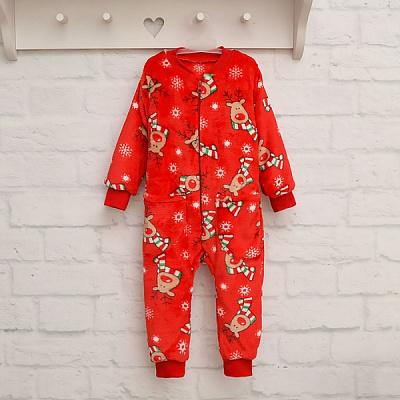Ромпер унисекс Blanka Новогодний р.92 красный 110072 