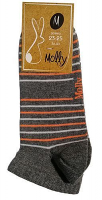 Носки женские Молли В тонкую полоску р. 23-25 серый 1 пар 