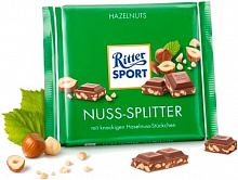 Шоколад Ritter Sport молочний з лісовими горіхами 