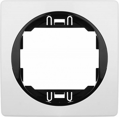 Рамка одномісна Aling-Conel EON горизонтальна біло-чорний E6801.0E