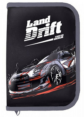 Пенал школьный Extreme speed 22008C CLASS черный с рисунком