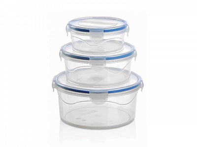 Набор емкостей вакуумных круглых CLICK WITH LOCK 3 шт UKC