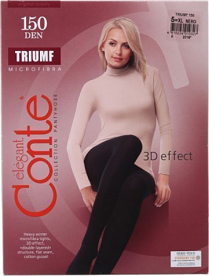 Колготки Conte Triumf 150 den microfibra р. 5 чорний 1 шт.
