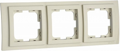 Рамка трехместная Mono Larissa универсальная крем 103-171700-162