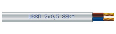 Кабель силовой многожильный ЗЗЦМ ШВВП 2х0,5 медь 