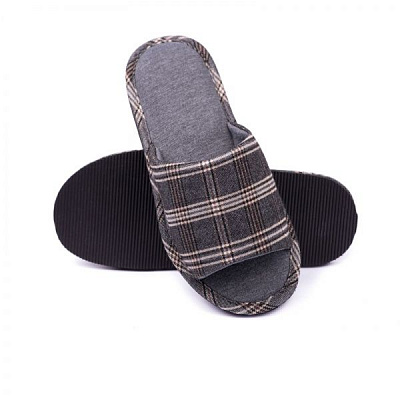 Тапки домашние Twins Клеточка р. 44/45 коричневый