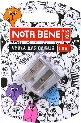 Точилка для карандаша металлическая на 2 отверстия Nota Bene