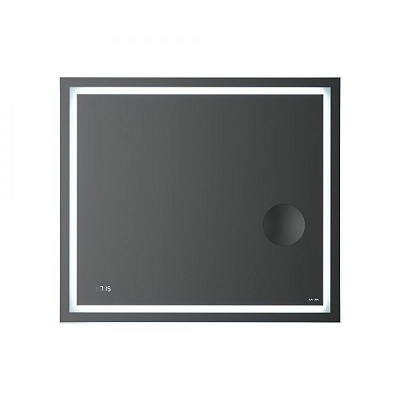 Дзеркало AM.PM з контурною Led-підсвіткою годинником та косметичним дзеркалом 80 см M91AMOX0803WG38