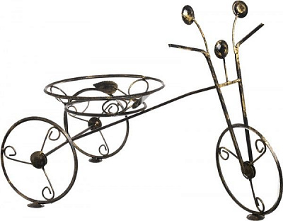 Подставка для цветов Велосипед 1 56х32x48 см коричневый 