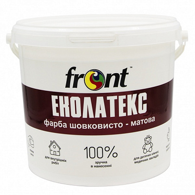 Фарба водоемульсійна Front Еколатекс шовковистий мат 3кг