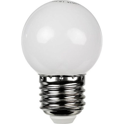 Лампа світлодіодна LB-548 біла G45 230V 1W 6400K E27