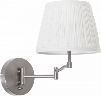 Бра Arte Lamp California 1x60 Вт E27 матове срібло A2872AP-1SS
