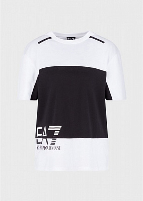 Футболка EA7 T-SHIRT 3KTT04-TJ9ZZ-1100 р.S білий