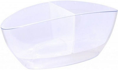 Кашпо пластикове Алеана Орхідея вкладка овальний прозорий (115050)