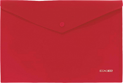 Папка-конверт А4 на кнопці Economix червона Economix E31305-53