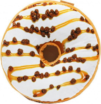 Подушка декоративная Пончик 36x36 см карамель Анна 