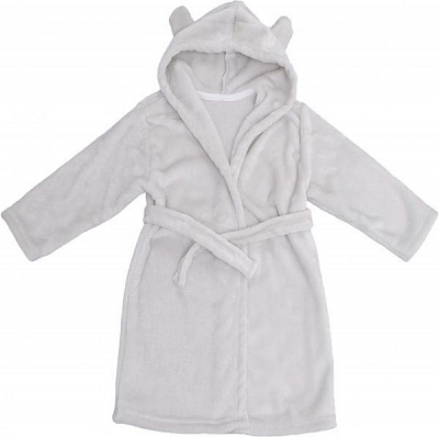 Халат детский Україна капюшон с ушками р.110 серый 