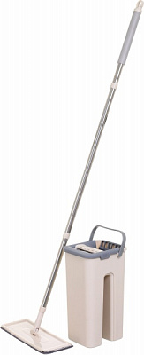 Комплект швабра и ведро с механическим отжимом для пола Fiora® SuperClean Compact 32 см 