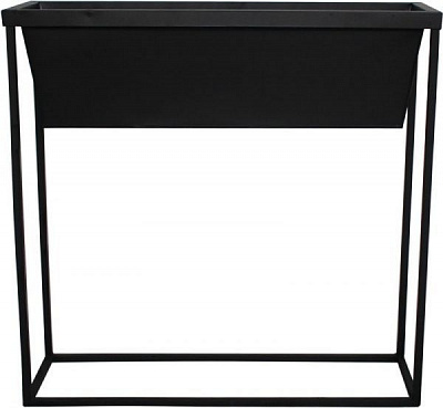 Кашпо Engard ME-04 на металевій підставці прямокутний 28 л чорний