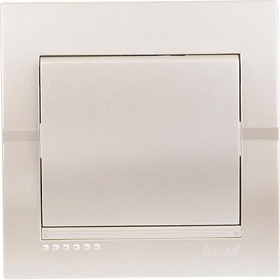 Вимикач одноклавішний Lezard Deriy без підсвітки 10 А 250В перлинно-білий 702-3030-100