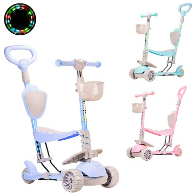 Самокат-беговел с родительской ручкой в ассортименте HS2017 