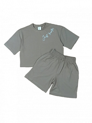 Костюм для мальчиков Luna Kids р.140 серый 0060 