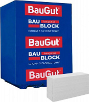 Газобетонний блок BauGut 600x200x400 мм D-500 гладкий 
