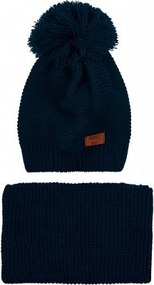 Комплект дитячий шапка + снуд Mari-Knit синій р.48 808