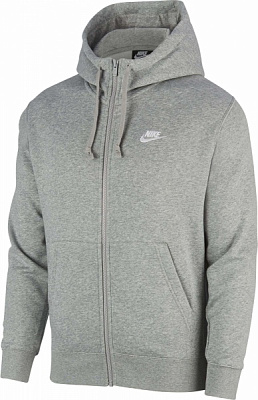 Джемпер Nike M NSW CLUB HOODIE FZ BB BV2645-063 р. S сірий