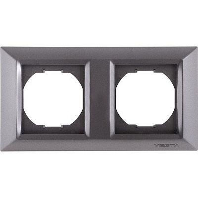 Рамка двомісна UP! (Underprice) Vesta горизонтальна темно-сірий