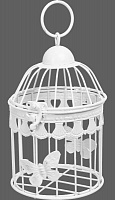 Клітка декоративна Cage Метелик 12х12х18 см білий