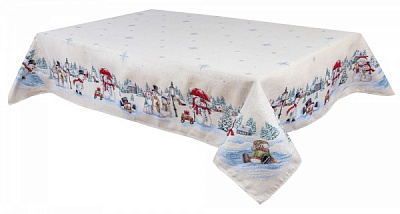 Скатертина Сніговики-витівнинки 137x240 см Limaso