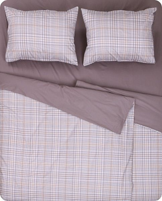 Комплект постельного белья Grey Stripes семейный разноцветный La Nuit 