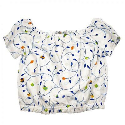 Футболка для дівчаток ALG з прінтом р.146 блакитний