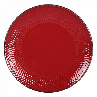 Тарелка подставная Rombique Red 27 см керамика Bella Vita
