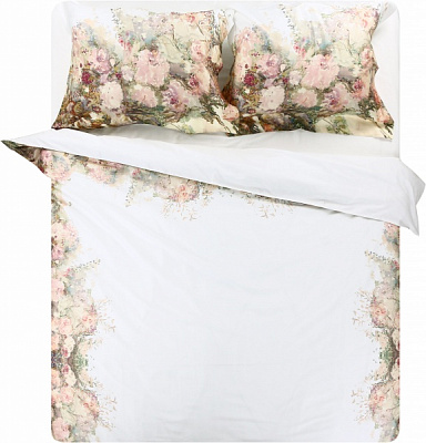 Комплект постельного белья Nostalgia 2.0 белый с рисунком Decoflux 