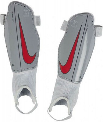 Щитки футбольные Nike Y NK PRTGA FLEX GRD р. S серый с красным SP0314-014