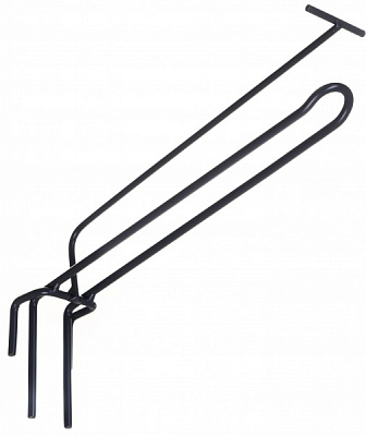 Крючок на сетку двойной с ценникодержателем 200 мм 10 шт. графит Array