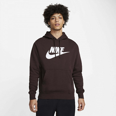 Джемпер Nike M NSW CLUB HOODIE PO BB GX BV2973-203 р. M бордовий