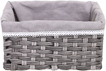 Корзина плетеная с текстилем Tony Bridge Basket 29x19x15 см JC16-3AB-5 