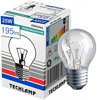Лампа накаливания Techlamp P45 25 Вт E27 230 В прозрачная 