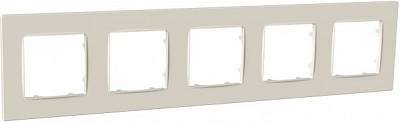 Рамка пятиместная Plank Electrotechnic Nordic универсальная слоновая кость PLK1050132