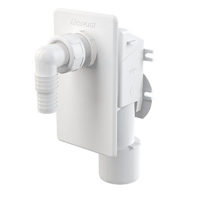 Сифон для стиральной машины Alca Plast под штукатурку белый