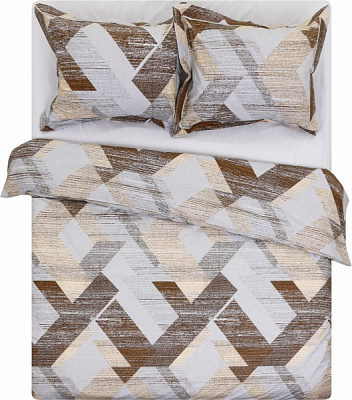 Комплект постельного белья Artex 2 серый с принтом La Nuit (без простыни) 